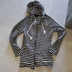 Ampersand Ave zippered striped hoody